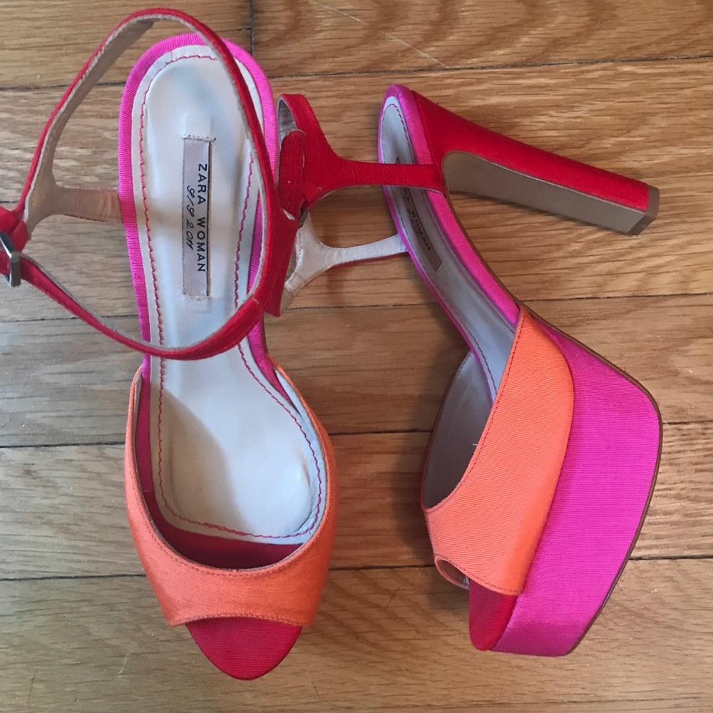 Zara Platform Heels, Size 7